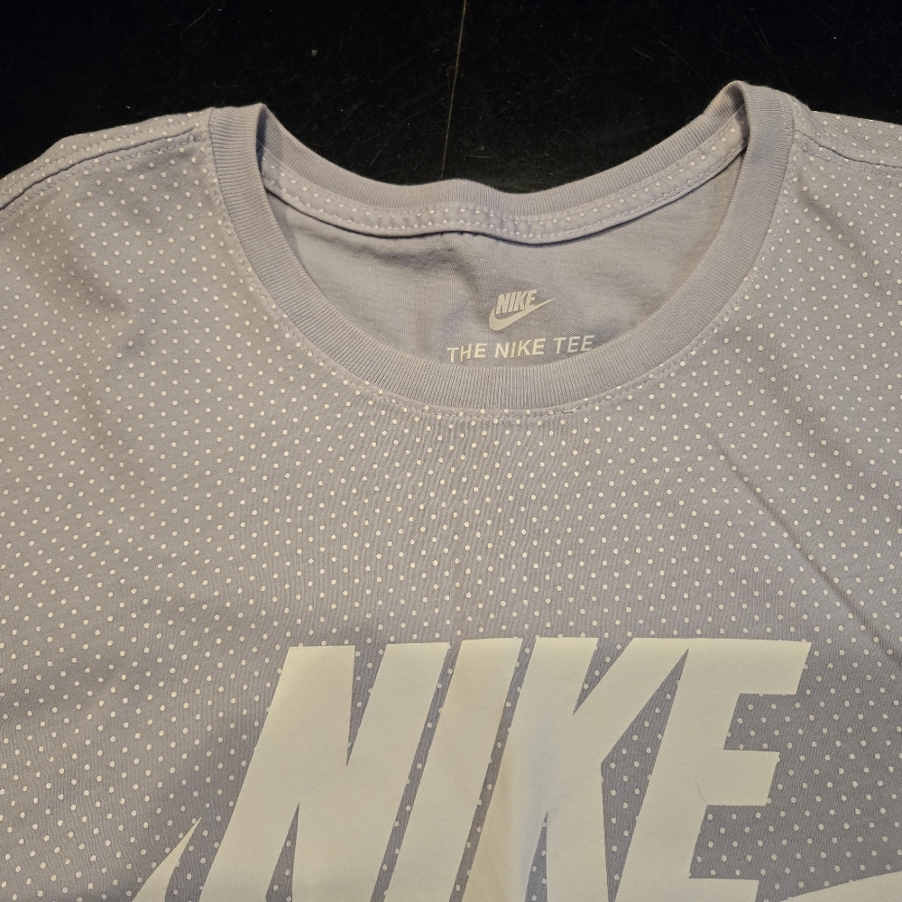 Nike Athletic Cut blue white ombre t shirt white polka dots mens size large NWOT - Picture 4 of 7